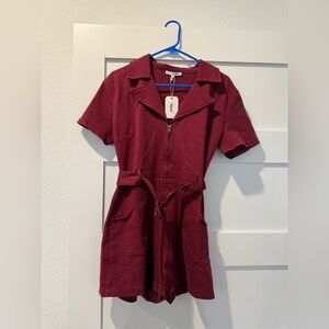 Collegiate outfitters maroon romper small.
